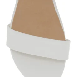 Wholesale 🧨 Miss Shop Bridgette White Wedged Low Heeled Sandal 🥰