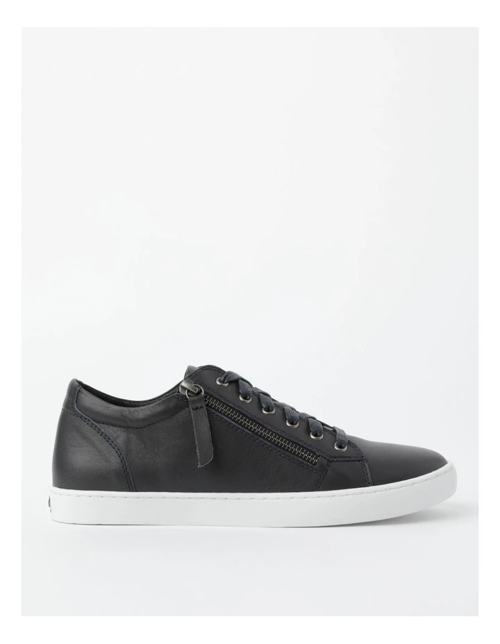 Best deal 👍 Zazou Zia Navy Leather Zip Up Sneaker 👍