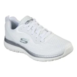 Cheap ❤️ Skechers Bountiful Quick path White/Silver 😍 Sneaker ✔️