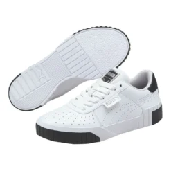 Hot Sale ✨ Puma Cali Perf White Leather Lace-Up Sneaker 🌟