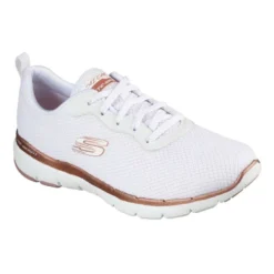 Promo 🌟 Skechers Flex Appeal 3.0 First Insight White Mesh Lace-Up Sneaker 💯