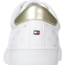 Best deal 🧨 Tommy Hilfiger All Over Flag White Lace-Up Sneaker 🎉 -Women Shoes shop 826972120 4 2 720x928