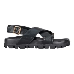 Outlet ⌛ St. Sana Kamala Black Wedge Sandal 💯