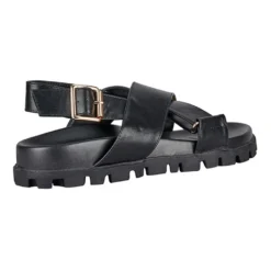 Outlet ⌛ St. Sana Kamala Black Wedge Sandal 💯 -Women Shoes shop 827446870 3 720x928