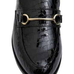 Cheapest 🌟 Sandler Paragon Black Patent Croc Flat Shoes ⌛ -Women Shoes shop 830584810 7 1 720x928