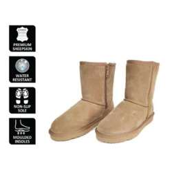 Best reviews of ✨ Aus Wooli Ugg Mid Calf Zip-Up Sheepskin Boot - Chestnut/Tan 👏 -Women Shoes shop 837291700 6 720x928