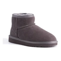 New β€οΈ Aus Wooli Ugg Short Sheepskin Ankle Boot - Grey β€οΈ