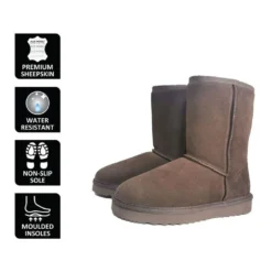 Wholesale ✔️ Aus Wooli Ugg Mid Calf Sheepskin Boot - Chocolate 😀 -Women Shoes shop 837293320 6 720x928