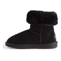 Cheap ⌛ Aus Wooli Ugg Mid Calf Sheepskin Boot - Black 🎁 -Women Shoes shop 837293770 4 720x928
