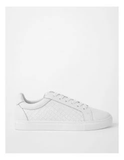 Best Sale 😀 Piper Lennon White Leather Lace-Up 😍 Sneaker ✨