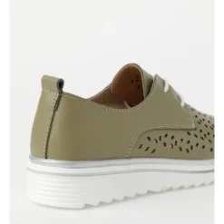 Coupon ⌛ Regatta Charm Khaki Leather Flat 😍 Shoe ⌛ -Women Shoes shop 847323640 3 720x928