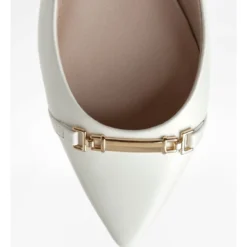 Best deal 🔔 Basque Geneva White Sheep Leather Flat Shoe 👏