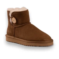 Best deal 😍 AUS WOOLI UGG SHORT SHEEPSKIN BUTTON BOOT - Chestnut/Tan ⭐