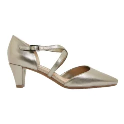 Deals 👍 Easy Steps Adison Pewter Metallic Heeled Shoes 👍