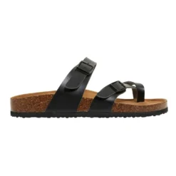 Best Sale 🧨 Ravella Deva Black Smooth Sandals 🛒