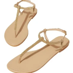 Best deal ⌛ Seed Heritage Kaia Beaded Gold Flat 🌟 Sandal 🎁 -Women Shoes shop 859558690 3 720x928
