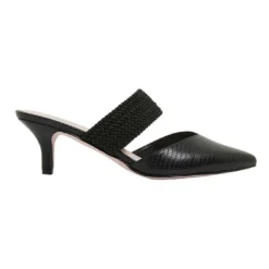 New 😉 Pink Inc Vixen Black Print Heeled Shoes 🔔