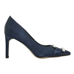 Deals ✔️ Alan Pinkus Ruby Navy Satin Heeled Shoes ❤️