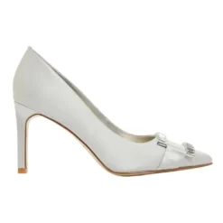 Top 10 👏 Alan Pinkus Ruby Silver Satin Heeled Shoes 💯