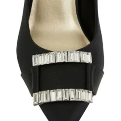 Buy 😀 Alan Pinkus Madison Black Fabric Heeled Shoes 👍 -Women Shoes shop 861440950 4 720x928