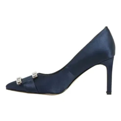 Cheap ✨ Alan Pinkus Madison Navy Fabric Heeled ⌛ Shoes ✨ -Women Shoes shop 861441040 3 720x928