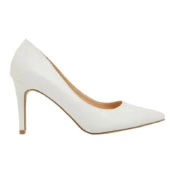 Cheap 💯 Ravella Wild White Smooth Heeled Shoes 😀