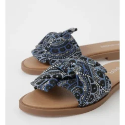 Best Sale ❤️ Warlukurlangu Artists x Piper Kirsty Blue Print 😍 Sandal ❤️ -Women Shoes shop 862925500 3 720x928