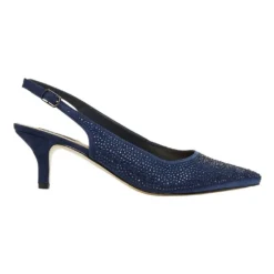 Best reviews of 🧨 Alan Pinkus Teagan Navy Fabric Heeled ❤️ Shoes ✨