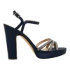 Buy 😉 NINA Saralyn Navy Satin Sandals 😍