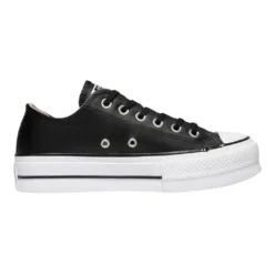 New 😍 Converse Chuck Taylor All Star Black Leather Platform Sneakers 🔔